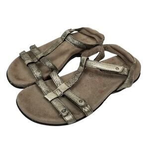 Taos Women's Award Trophy Leather Sandals Gold Metallic Size 6